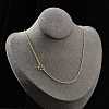 Brass Cable Chain Necklaces for Men Women NJEW-G160-05G-3