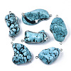 Synthetic Turquoise Links Connectors G-N0326-021-1