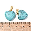 Synthetic Turquoise Pendants G-I311-A33-G-3