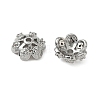 Brass Micro Pave Clear Cubic Zirconia Bead Caps KK-S350-10P-1
