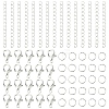 Iron Ends with Twist Chain Extension & Open Jump Rings DIY-YW0010-74S-1