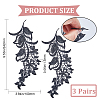 Polyester Embroidery Flower Lace Appliques DIY-WH0409-63-2