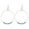 Synthetic Turquoise Dangle Earrings EJEW-JE05809-1