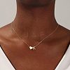 Simple Style Adjustable 316L Surgical Stainless Steel Heart and Initial Pendant Necklaces for Women WG95AEF-11-2