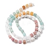 Natural Dyed White Jade & Quartz Crystal & Howlite & Yellow Aventurine & Rhodonite Beads Strands G-H333-03D-12