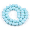 Opaque Solid Color Glass Beads Strands GLAA-T032-P6mm-10-2