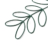 Leaf-Shaped Iron Plant Trellis AJEW-G074-03C-3