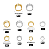 CHGCRAFT 40Pcs 10 Style Brass Sew on Prong Settings KK-CA0002-52-2