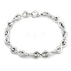 304 Stainless Steel Infinity Link Chain Bracelets for Women Men BJEW-F488-53D-P-4