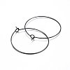 304 Stainless Steel Hoop Earring Settings STAS-H467-01B-35MM-2