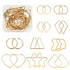 10 Pairs 10 Styles 201 & 304 Stainless Steel Big Hoop Earrings EJEW-PJ0001-01-1