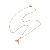 MIYUKI Delica Beads Beaded Mermaid Tail Pendant 304 Stainless Steel Cable Chain Necklaces for Women NJEW-MZ00130-01-4