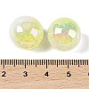 UV Plating Opaque Crackle Two-tone Acrylic Beads MACR-C032-01I-3