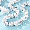Natural Howlite Nuggets Beaded Necklaces for Women Men NJEW-K388-01N-3