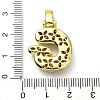 Brass Micro Pave Clear Cubic Zirconia Pendants KK-M279-01G-G-3