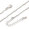 Brass Cuboid Link Rolo Chain Necklaces MAK-L045-02P-4