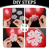 Plastic Flower Shape Balloon Clips Holders DIY-WH0591-188B-4