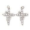 Brass Pave Clear Cubic Zirconia Pendants CU-CBA2907-01B-P-1