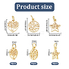 30Pcs 3 Style Rack Plating Brass Charms KK-HY0001-84-2