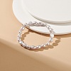 Natural Pearl Beaded Stretch Bracelet for Women BJEW-JB08868-02-4