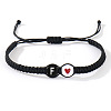 304 Stainless Steel Alphabet Beads Braided Bead Bracelets RY3090-32-1