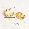 304 Stainless Steel & Clear Cubic Zirconia Stud Earrings WG22A1D-01-1