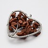 Brass Gemstone Pendants G-F181-07-2