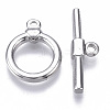 Non-Tarnish 304 Stainless Steel Toggle Clasps STAS-N087-21-1