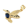Brass Micro Pave Cubic Zirconia Pendants KK-S526-16G-3