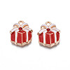 Christmas Alloy Enamel Pendants ENAM-Q442-57-2