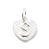 925 Sterling Silver Heart with Capital Letter Charms STER-S009-13S-S-1