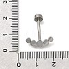 304 Stainless Steel Clear Cubic Zirconia Curved Barbell Belly Button Rings AJEW-D306-03P-04-4
