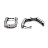 304 Stainless Steel Huggie Hoop Earrings STAS-J033-11B-P-3