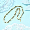 304 Stainless Steel Cross Link Chain Necklaces for Women Men NJEW-JN05433-01-1