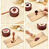 Brass Wax Seal Stamps with Rosewood Handle AJEW-WH0412-0089-3
