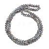 Electroplate Transparent Glass Beads Strands EGLA-A034-T4mm-G05-4