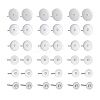 Tarnish Resistant 210Pcs 7 Size 304 Stainless Steel Stud Earring Settings STAS-ZZ0001-08P-1