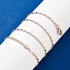 Brass Link Chain Necklaces for Women NJEW-D302-46RG-3