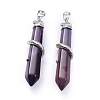 Natural Agate Big Pointed Pendants G-F696-B11-2