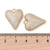 Brass Micro Pave Clear Cubic Zirconia Pendants KK-S388-01G-04-3