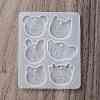 Rabbit/Dragon/Cat Pendant DIY Silhouette Silicone Mold X1-DIY-K073-09B-3