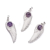 Natural Amethyst Pendants G-L512-P07-1