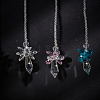 3Pcs 3 Colors Glass Angel Hanging Suncatchers HJEW-BBC0001-18-4
