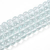 Baking Paint Transparent Glass Beads Strands DGLA-N006-8mm-07-1