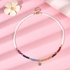 304 Stainless Steel Star Pendant Necklace NJEW-TA00102-4