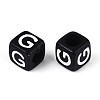 Initial Acrylic Horizontal Hole Beads OACR-ZX006-35G-2