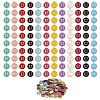 120Pcs 12 Colors Golden Plated Alloy Charms ENAM-SZ0001-64U-1