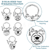 SUPERFINDINGS 5Pcs 5 Style Class of 2023 Graduation Gifts Stainless Steel Keychain KEYC-FH0001-32A-3