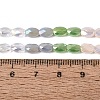 Electroplate Imitation Jade & Opaque & Transparent Glass Beads Strands EGLA-Q135-4x6MM-01E-5