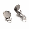 Tarnish Resistant 304 Stainless Steel Clip-on Earring Findings STAS-L259-001A-P-2